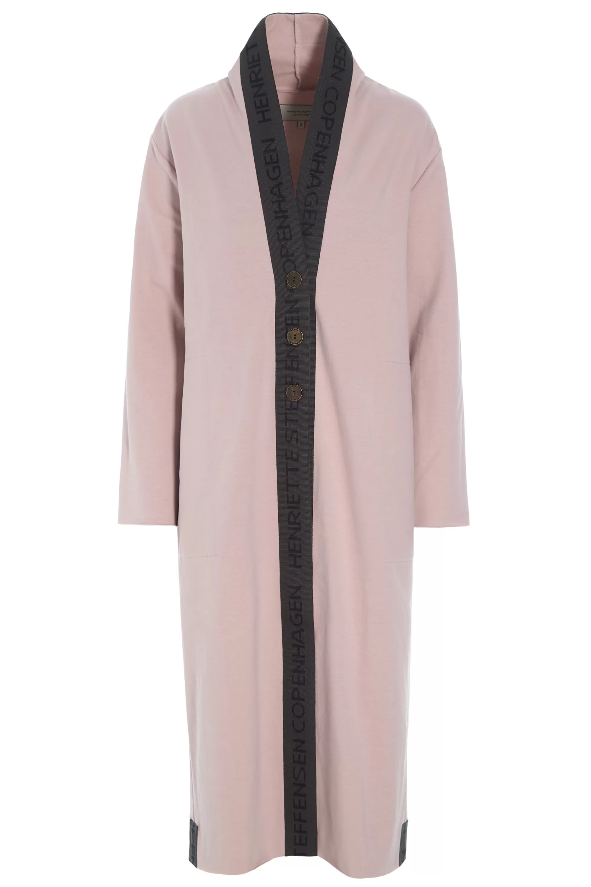 LANG CARDIGAN MED MESSINGKNAPPER | 77003 | Henriette Steffensen Copenhagen Online